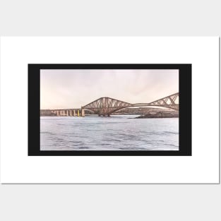The Forth Bridge as Digital Art Posters and Art